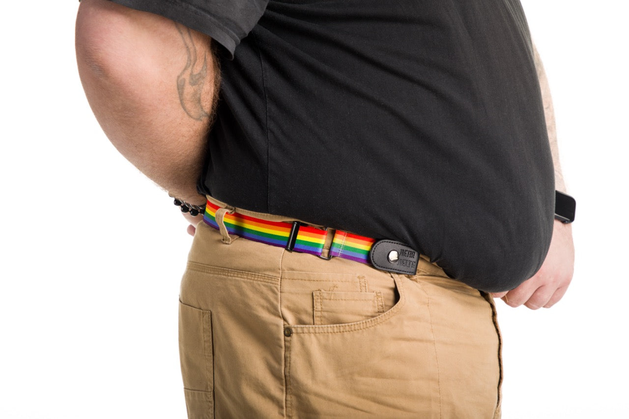 Pride Flag Buckle-Free Belt